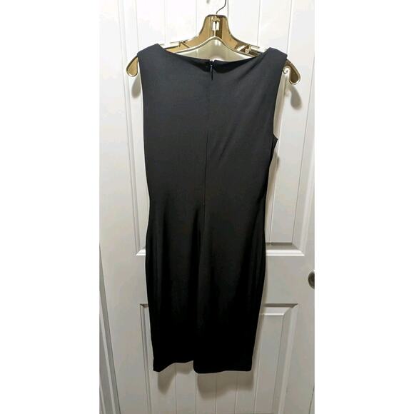 Calvin Klein Sparkling Embellished Sheath Black Dress Size 4 Stretch Cocktail - Picture 9 of 12